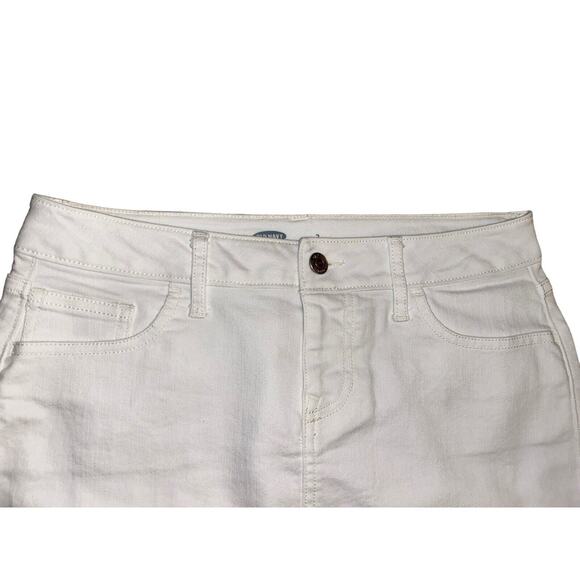 Old Navy White Denim Skirt Stretch Size 2 Regular Standard - Picture 3 of 7